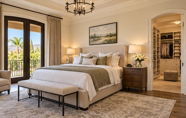 Arroyo Villa — Primary bedroom & closet