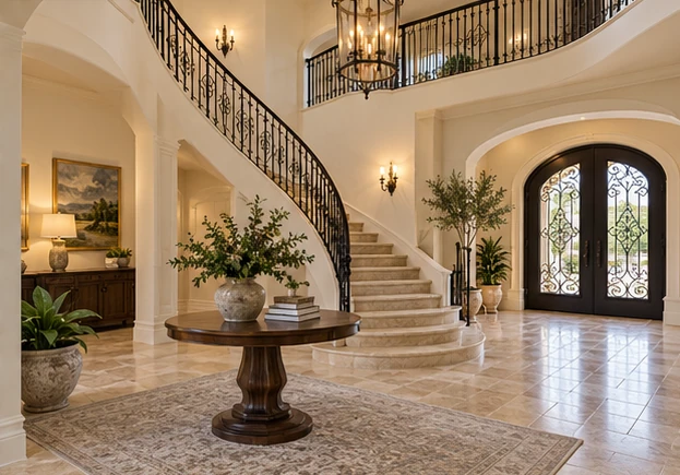 Arroyo Villa — Entry & staircase