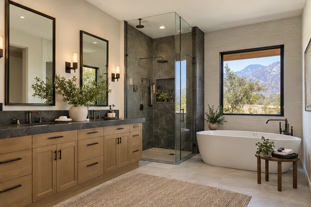 Canyon View House — Primary bathroom