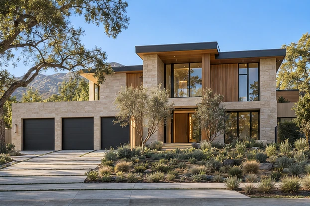 Oak Terrace Residence — Front exterior & garden
