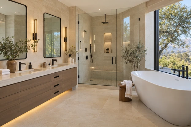 Oak Terrace Residence — Primary bathroom