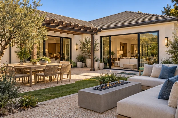 Olive Court Residence — Backyard & outdoor living