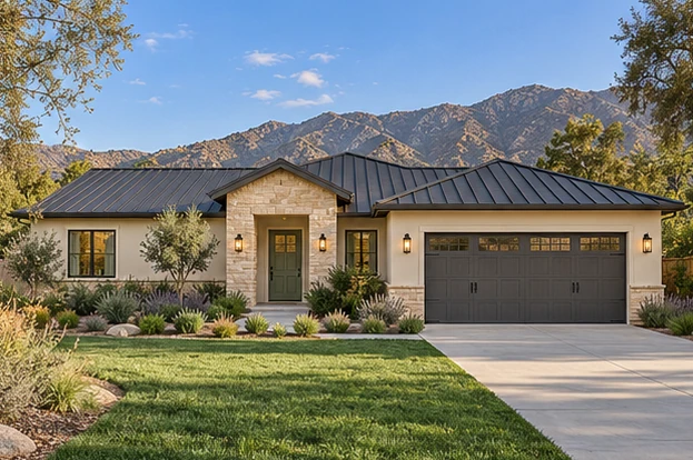 Sage Garden House — Front exterior & garden