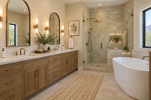 Sage Garden House — Primary bathroom